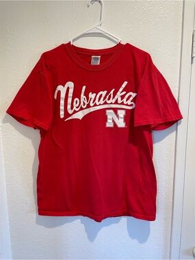 New Agenda University of Nebraska Huskers Graphic Tee Shirt Red Mens Large NCAA